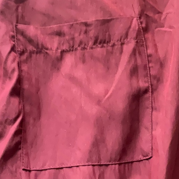 Future Collective Burgundy Collared Long Sleeves Smocked Midi Dress Size XXL - Picture 10 of 14